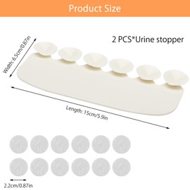 UOCAI Pack of 2 Urine Deflectors for Toilet Seat, Toilet Splash Guard with Suction Cup, Protection of the Toilet Seat for the Toilet Lid to Protect Against Splashes in Children and Adults