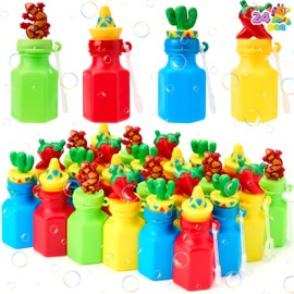 JOYIN 24 Pcs Mexican Mini Bubble Wands Set for Cinco De Mayo Birthday Party, Fiesta Bubble Bottle for Baby Shower Holiday Carnival Party, Fiesta Themed Party