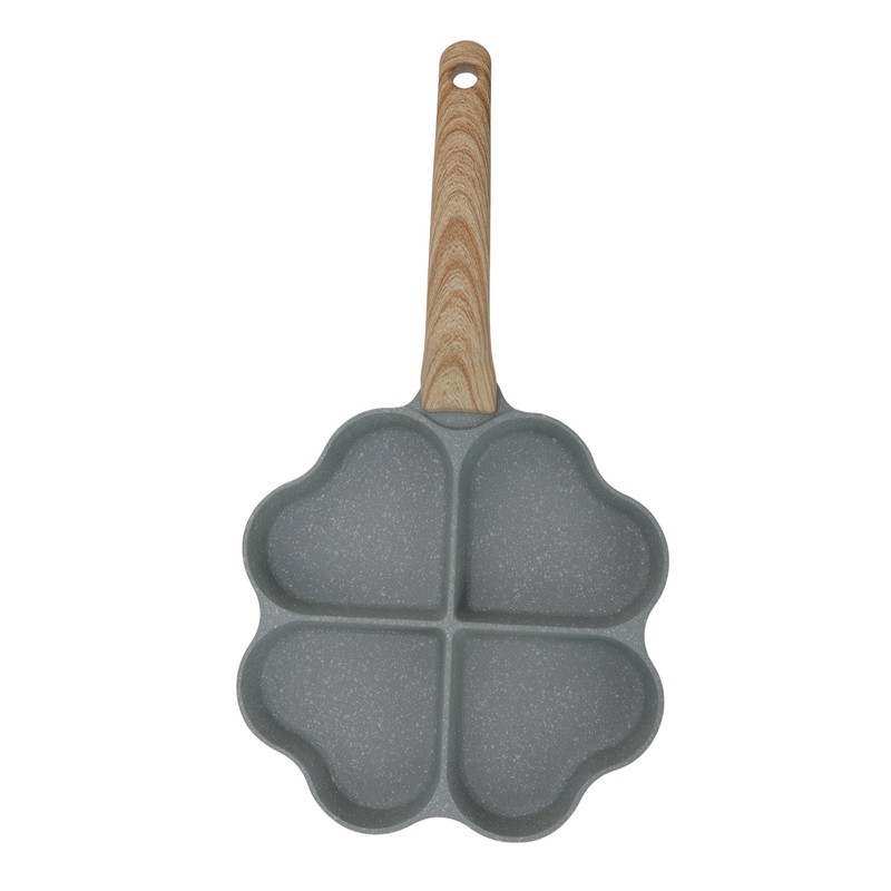Egg Frying Pan Nonstick Heart Shaped 4 Cup Uniform Heating