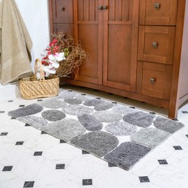 Chesapeake Pebbles 2 Piece Bath Rug Set, 21 in x 34 in&24 in x 40 in, Grey