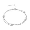 Edforce Stainless Steel 3 Classic Star Pendant Anklet, 8.5"+2" Extender