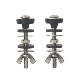 2PCS Universal Toilet Tank to Bowl Bolt Kit, Heavy Duty Bolts Toilet Bolts with Waterproof Stainless and Rubber Washers Gasket, Extra Long Nuts Easy to Install