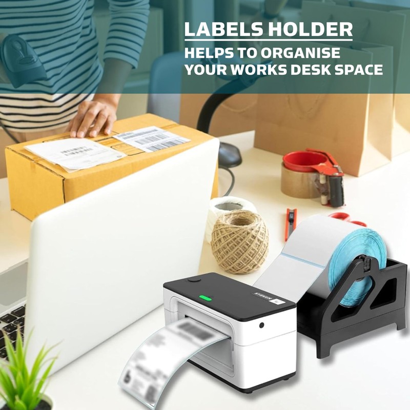 Label Holder for Thermal Label Roll & Fanfold Labels, Label