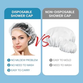 Yizijizi Gorros Ducha Desechables Gorro Grande Grueso Transparente Impermeable Mujer Tamaño