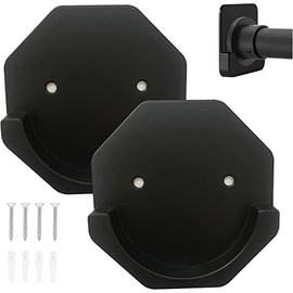 Tubo para Cortina de Baño Soporte 2 Piezas, Adhesiva Barra para Cortina de Baño, Soporte para Cortinero sin Taladrar, Barra de Cortina de Baño (Negro)