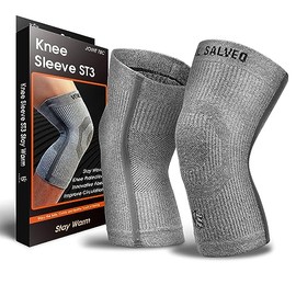 Vital Salveo-Compression Recovery Knee Support Sleeve/Brace ST3 Stay Warm, Pain Relief, Protects Joint for Sports and Daily Wear(1Pair)-Small