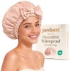 Yanibest Gorro Ducha Reutilizable Impermeable Banda Elástica Ancha Cómodo Duradero