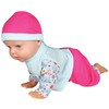 Lissi: 12" Crawling Baby Doll - Pink & Blue -