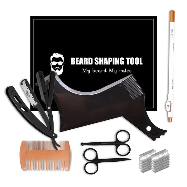  Beard Shaper, Beard Shaping Tools, Include Beard Template Guide,
