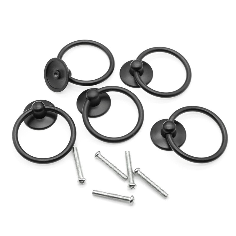 Asamuyu 12 Pieces Drawer Pull Ring Knobs Metal Ring Pull