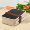Fabulous Lunch Box with Cutlery Black - Mont Saint Michel