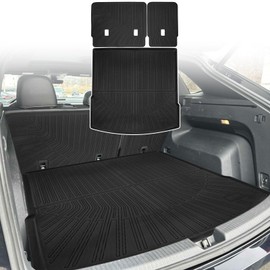 ZQULOYO Cargo Liners Backrest Mat for Volkswagen Atlas Cross Sport Accessories 2020-2025 with Hook&Loop Rear Trunk Mat Rear Seat Back Cover Protector All Weather Anti-Slip Split Dog Liner 3 PCS
