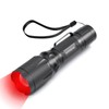 METII Upgraded Red Flashlight, Bright White &High/Low Power Red Light
