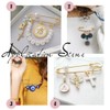 SUNNYCLUE 1 Box 10Pcs 18k Gold Plated Brooch Safety Pins
