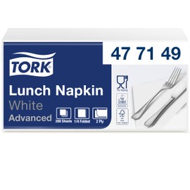 Tork Lunch Servet 33 x 33 cm 2-laags 1/4 vouw 10 x 200 White