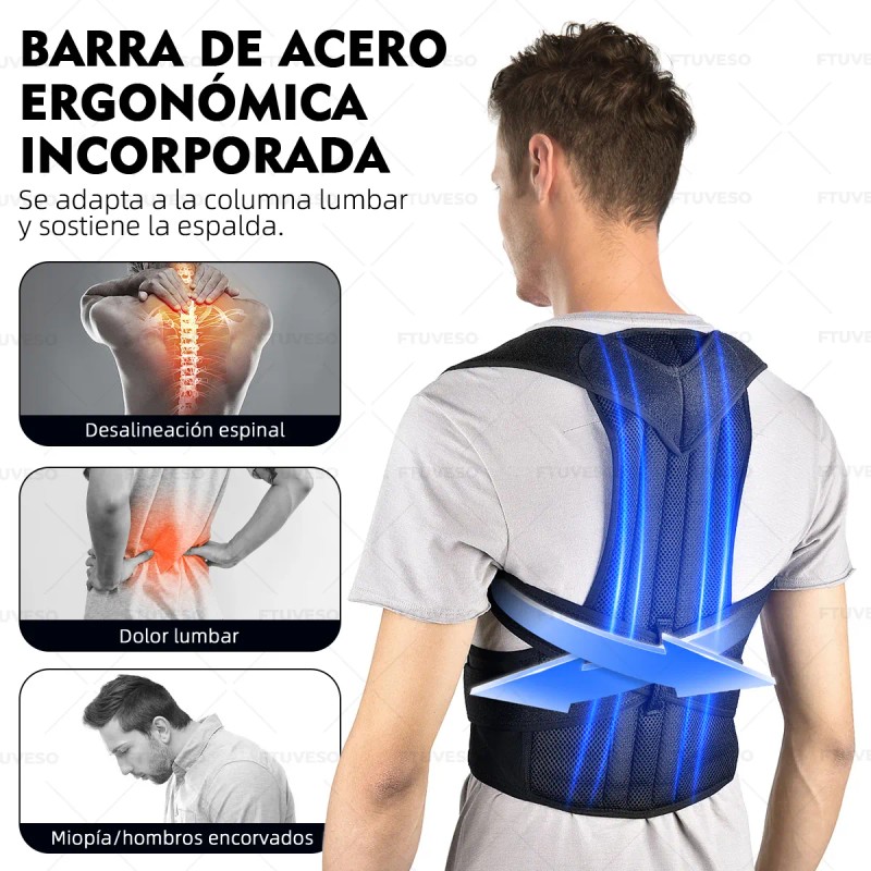 Corrector Postura Espalda Para Hombre Y Mujer Ajustable Faja