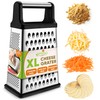 Spring Chef Professional Cheese Grater - Stainless Steel, XL Size,