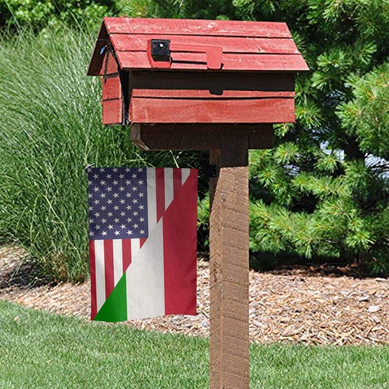 Half Italian Italy Half And American Flag Combo Half Flax