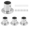 Moicstiy 4Pcs 3/4 Inch Dia Closet Rod Flange Holder Stainless