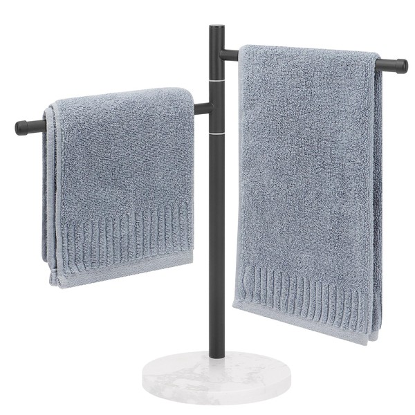 Winmien Standing Hand Towel Holder, Hand Towel Stand with Marble