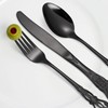 A · HOUSEWARE Black Silverware Royal Flatware Set for 4
