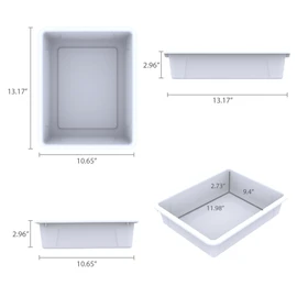 School Smart Sturdy Plastic Storage Tray, Multifunctional Design for Classroom, Home, and More, Letter Size, White