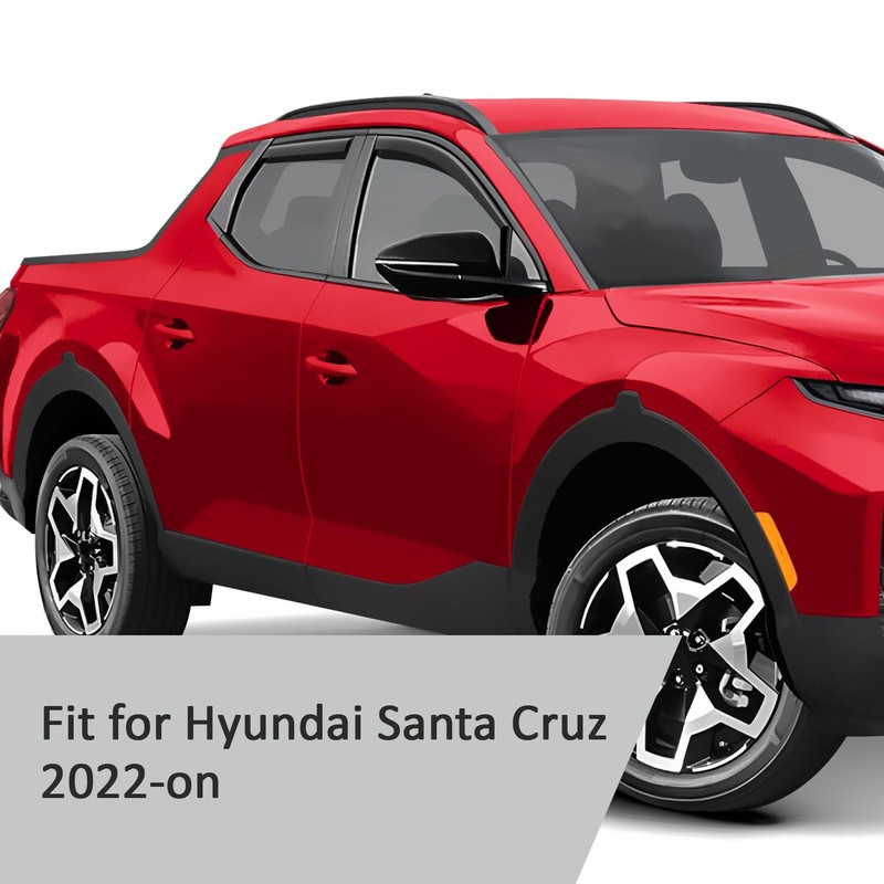 Voron Glass in-Channel Extra Durable Rain Guards for Hyundai Santa
