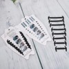 80pcs Silicone Lazy Shoelaces Elastic Black No Tie Shoe Laces