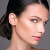 Rose gold-plated minimalist ear cuff earrings made of sterling silver,