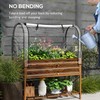 Outsunny Raised Garden Bed with Cover and Storage Shelf, Rectangular