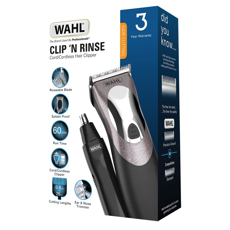 Wahl- 9639-800 Professional Clip & Rinse Washable Haircutting Kit New