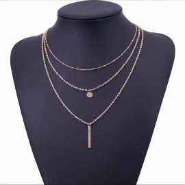 Glamor Theory Gold Layered Necklace Set with Minimalist Pendants Fashion Jewelry