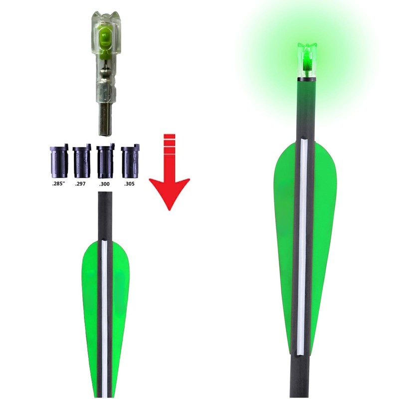 sntxmy 6PCS Lighted Nocks for Crossbow Arrows, with 0.285/0.297/0.300/0.305 in