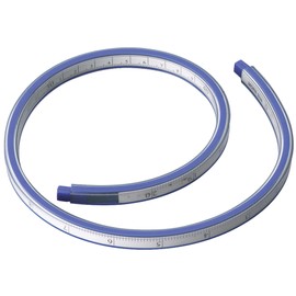 Alco-Albert 1460 - Curve Ruler, Length 30 cm, with Centimetre and Millimetre Scale, Flexible, Blue, Pack of 1