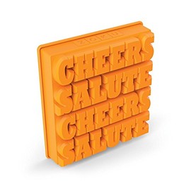 Zoku Unisex Cheers and Salute Ice Cube Tray, Orange
