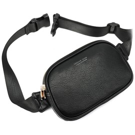 APHISON Fanny Packs for Women Belt Bag Crossbody Bags for Women Mini Everywhere Fashion Waist Bag Vegan Leather Purse with Adjustable Strap Black