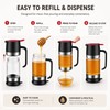 Glass Honey Dispenser for Easy Serving – 300mL Press-Handle Bottom