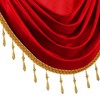ELKCA Luxury Burgundy Red Velvet Curtain Valances for Living Room