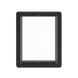 Hakuna Pets Essential Pet Door for Screens, Doors and Walls up to 2.17" Thick, for Dogs and Cats up to 42 lbs, Medium, Black