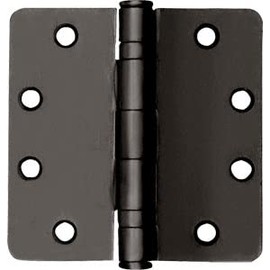 CRL Bronze Non-Removable Pin Standard Weight 1/4" Radius Ball Bearing Template Butt Hinge