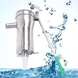 Stainless Steel Suction Pump Manual Water Jet Pump Domestic Well Hand Shake Suction Well Pump Groundwater for Home Garden Yard