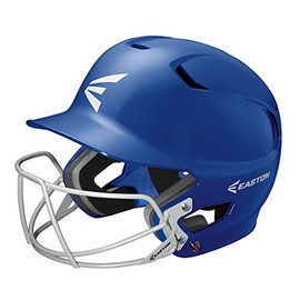 EASTON Z5 Junior Batting Helmet with Baseball Softball Mask | 2019 | Royal | Unisex | Dual Density Shock Absorption Foam | High Impact Resistant ABS Shell | Moisture Wicking BioDRI liner