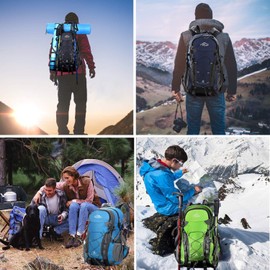 Hiking Backpack 40L Lightweight Adult Hiking Backpack Men Women Outdoor Backpack for Climbing Camping Riding Travel Leisure for 15.6 Inch Laptop,with Waterproof Rain Cover