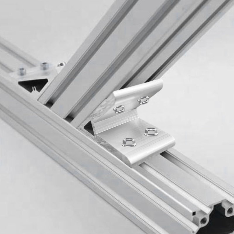 6 x Aluminium Angle Connectors, Aluminium Profile Connector, 45 Degree