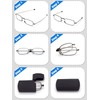 HIGHLIKE 3-Pack Hard Cases Folding Reading Glasses, Pocket Wallet Purse