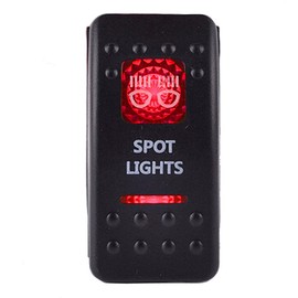 Mintice 12 V Car Red LED Light Illuminated Rocker Switch Car Dashboard Switch Light