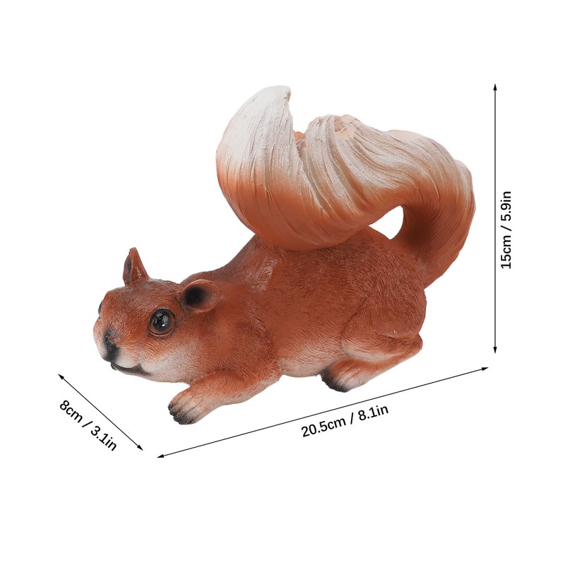 Squirrel Garden Decor Outside Funny Resin Statue Courtyard Balcony Outdoor