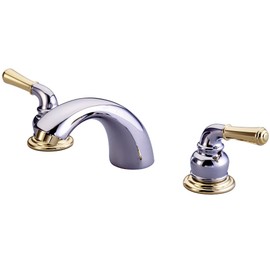 Elements of Design Magellan EB954 Mini Widespread Lavatory Faucet with Retail Pop-Up, 4-Inch to 8-Inch, Polished Chrome/Brass