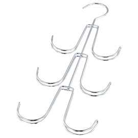 Metal Tie Holder with 6 Hooks, Scarf Holder, Handbag Holder, Multifunctional Hook Storage Holder, Wardrobe Storage Holder for Bags, Scarves, Ties, Cloths