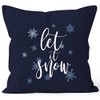 Autiga Cushion Cover Christmas Let It Snow Ice Crystals Snow